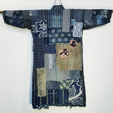 Load image into Gallery viewer, Patchwork Shibori Tsutsugaki Indigo Boro Fisherman Jacket (temporary NA)