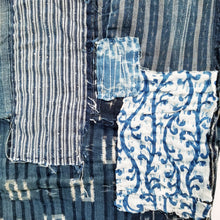 Load image into Gallery viewer, Patchwork Shibori Tsutsugaki Indigo Boro Fisherman Jacket (temporary NA)