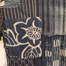 Load image into Gallery viewer, Patchwork Shibori Tsutsugaki Indigo Boro Fisherman Jacket (temporary NA)