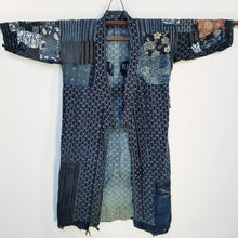 Load image into Gallery viewer, Patchwork Shibori Tsutsugaki Indigo Boro Fisherman Jacket (temporary NA)