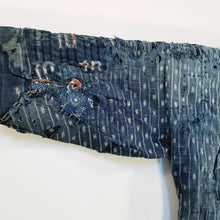 Load image into Gallery viewer, Patchwork Shibori Tsutsugaki Indigo Boro Fisherman Jacket (temporary NA)