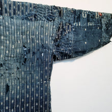 Load image into Gallery viewer, Patchwork Shibori Tsutsugaki Indigo Boro Fisherman Jacket (temporary NA)