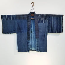 Load image into Gallery viewer, Patchwork Indigo Ikat Boro Haori (temporary NA)