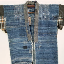 Load image into Gallery viewer, Sakiori Weave Hemp Boro Farmer's Jacket (temporary NA)