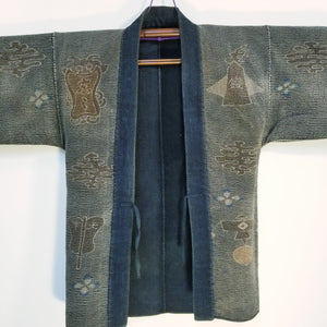 Edo Japanese Lucky Symbol Fireman's Jacket
