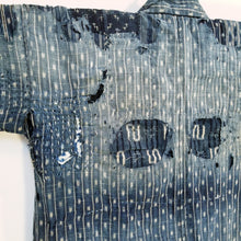 Load image into Gallery viewer, Patchwork Shibori Tsutsugaki Indigo Boro Fisherman Jacket (temporary NA)