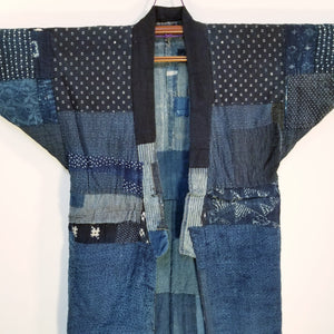 Patchwork Shibori Reversible Noragi Jacket
