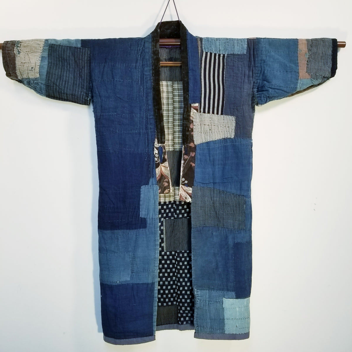 Bugari Patchwork Patchwork Indigo Farmer Boro Noragi Jacket (temporary NA) – Mukashinoboro