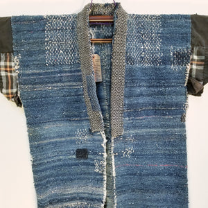 Sakiori Weave Hemp Boro Farmer's Jacket (temporary NA)
