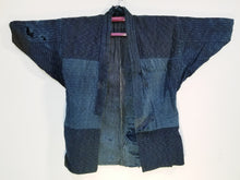 Load image into Gallery viewer, Noragi Ikat Indigo Boro Jacket