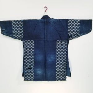 Noragi Ikat Indigo Sashiko Boro Jacket