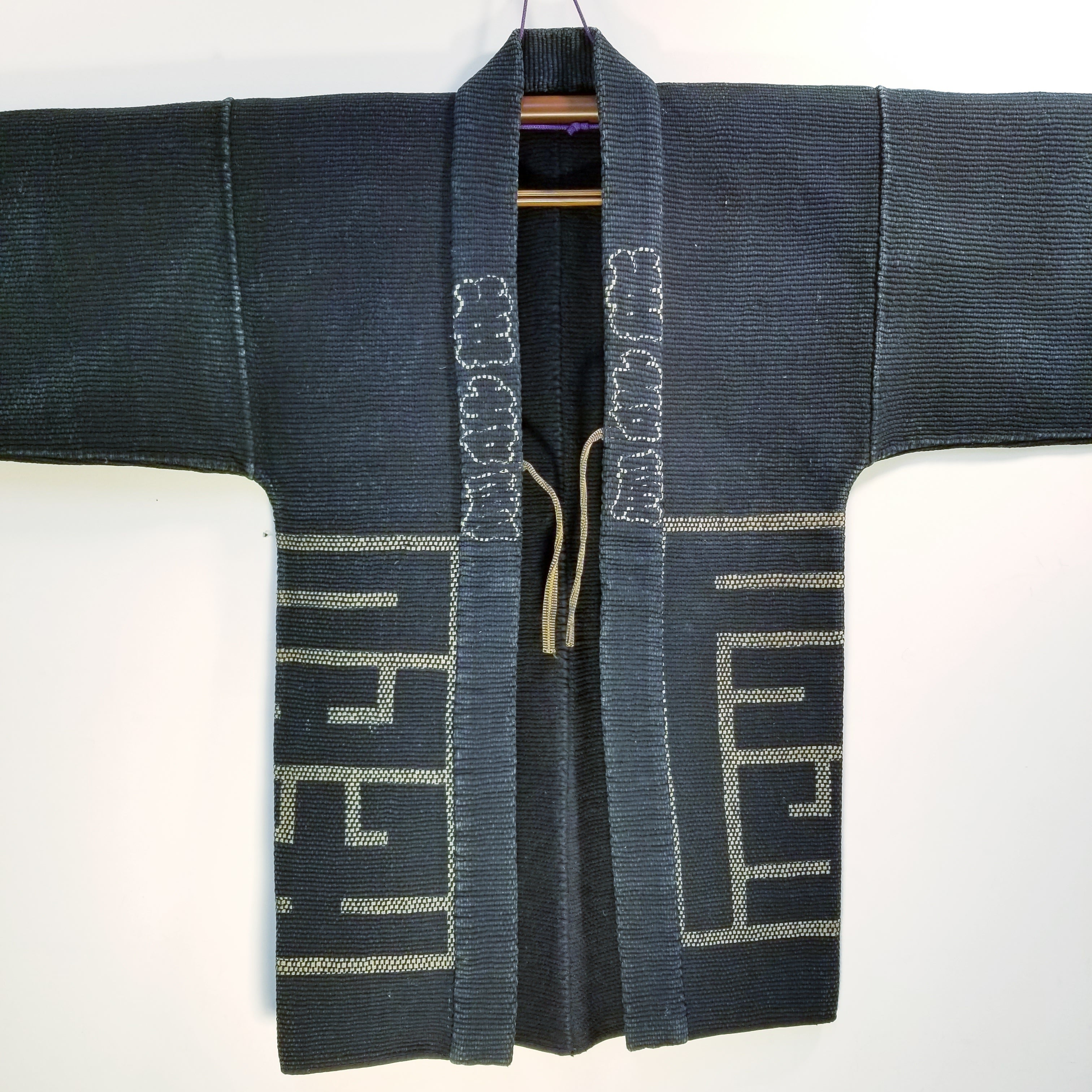 Edo Meiji 1900s Japanese Sashiko Fireman Worker Indigo Hanten Jacket –  Mukashinoboro