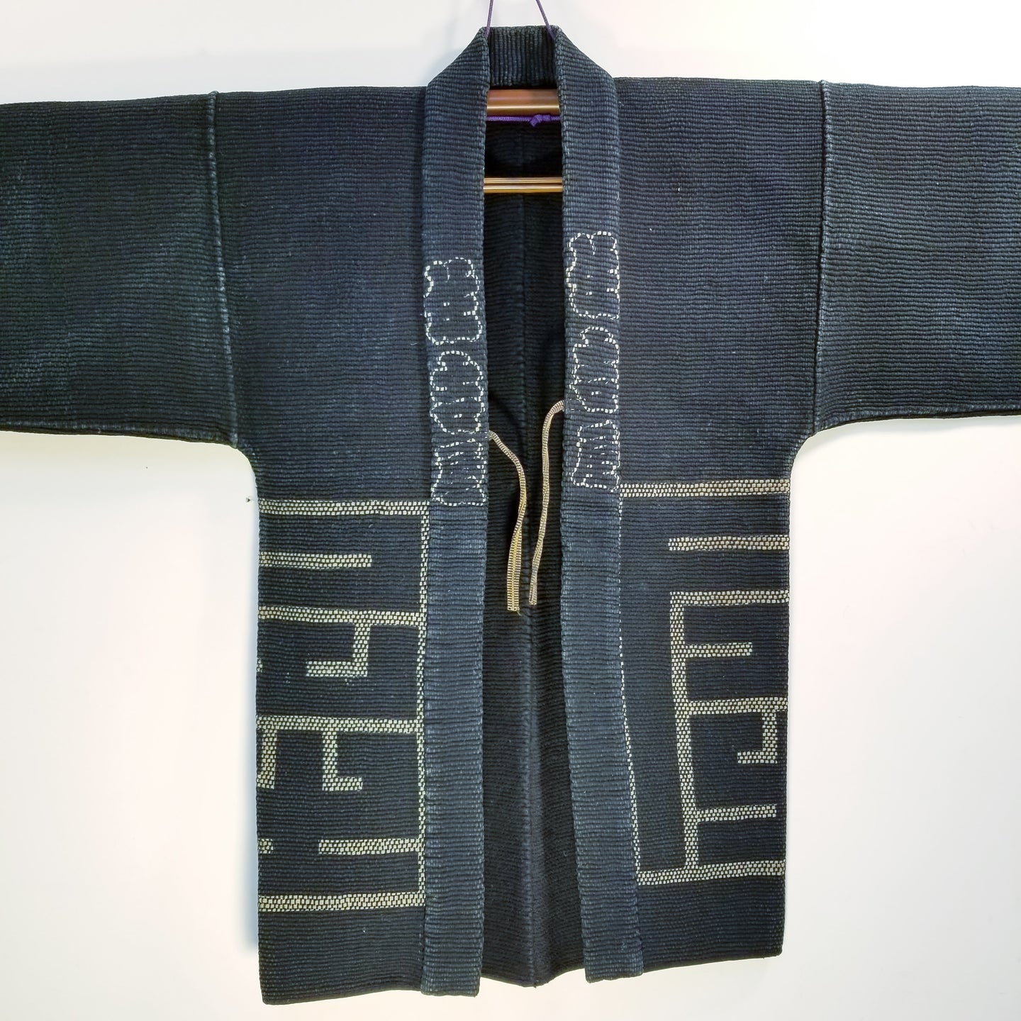 Edo Meiji 1900s Japanese Sashiko Fireman Worker Indigo Hanten Jacket
