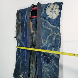 Patchwork Aizome Indigo Boro Shibori Antique Vest