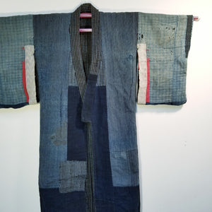 Folk style Boro Reversible Patchwork Kimono