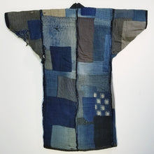 Load image into Gallery viewer, Patchwork Aizome Boro Meiji Antique Reversible Noragi Jacket