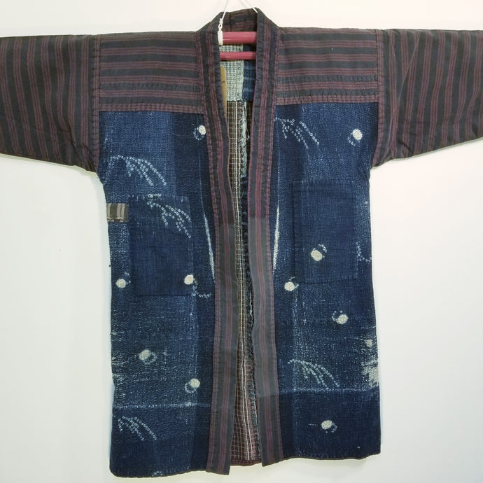 Noragi Boro Aizome Shibori Sashiko Jacket from Meiji (temporary NA)