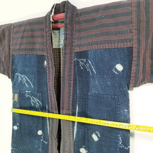 Noragi Boro Aizome Shibori Sashiko Jacket from Meiji (temporary NA)