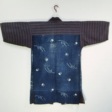 Load image into Gallery viewer, Noragi Boro Aizome Shibori Sashiko Jacket from Meiji (temporary NA)