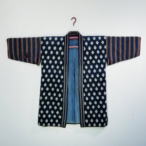 Noragi Indigo Sashiko Kasuri Ikat Jacket