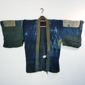 Noragi Boro Aizome Historical Drama Stage Costume Reversible Jacket
