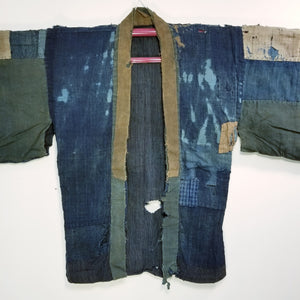 Noragi Boro Aizome Historical Drama Stage Costume Reversible Jacket